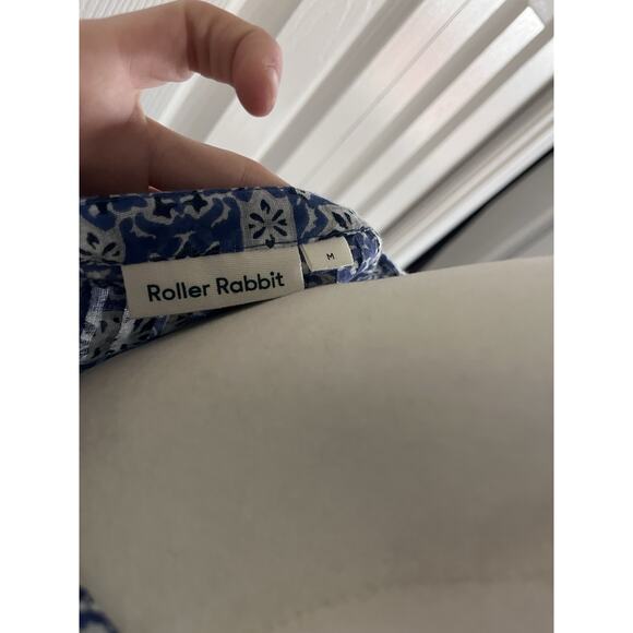 Roller Rabbit Longline Printed Tunic Top Blue/White Size Small - Picture 3 of 4